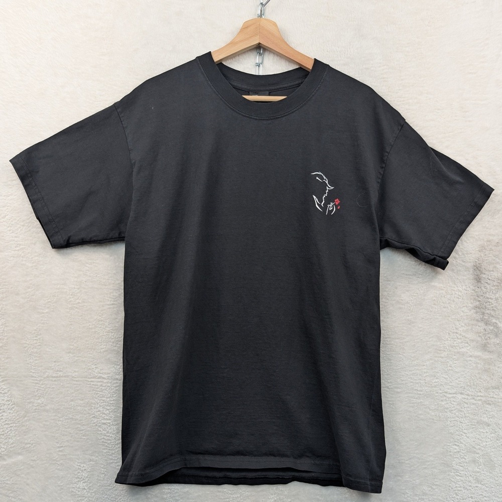 VTG Disney Beauty and the Beast T-Shirt Men's L Black Broadway Streetwear 90s